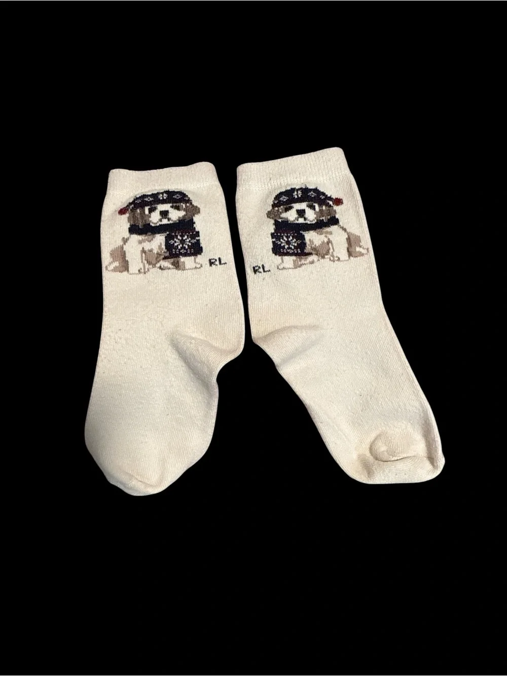 Polo Ralph Lauren Socks Set of 3 Pairs – Size 4-6 (Polo Bear, Dog, Gingham)